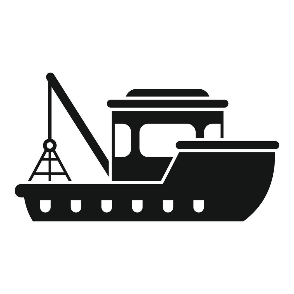 vector simple del icono del barco de pescado del puerto. barco de pesca  15108500 Vector en Vecteezy