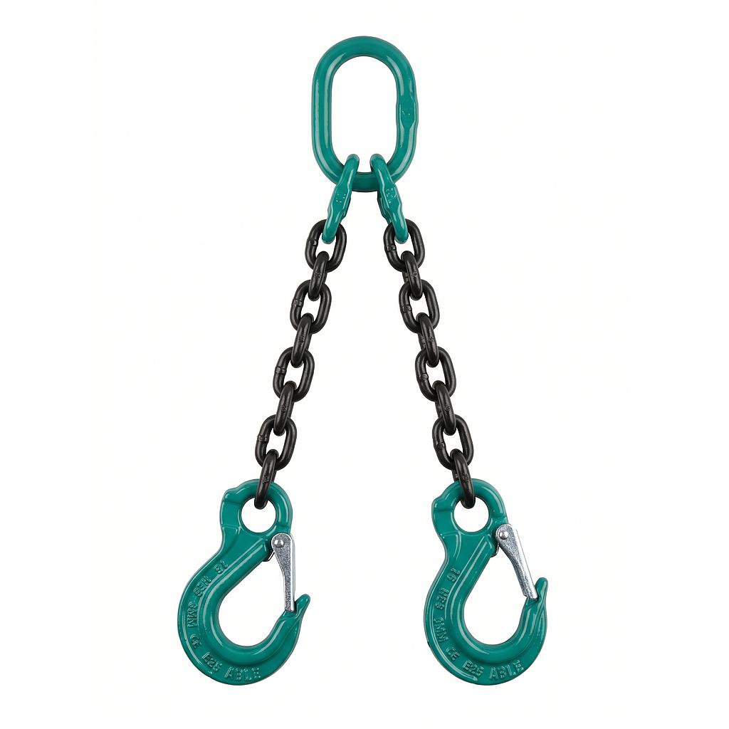 ESTROBO DE CADENA 1/2" G80 X 2 RAMALES C/GANCHOS (10.0 MTS)